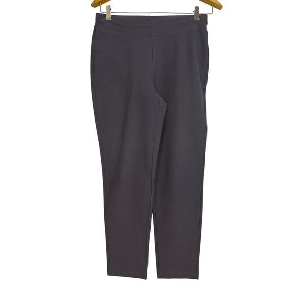 Eileen Fisher Pants Womens Small Gray Pull On Stretch Career Viscose Tapered 28" - Picture 1 of 9